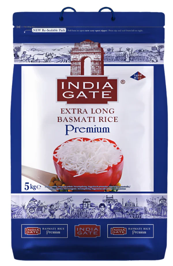 India Gate Extra Long Basmati Rice Premium 5kg