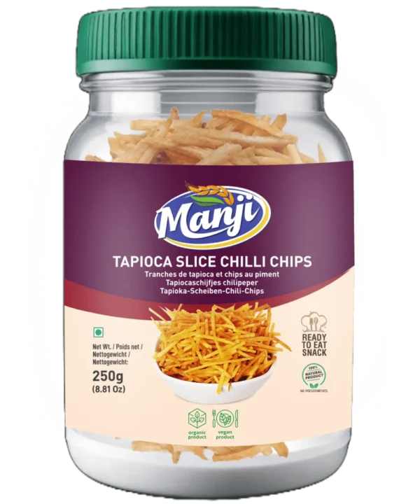 Manji Tapioca Slice Chilli Chips 250g