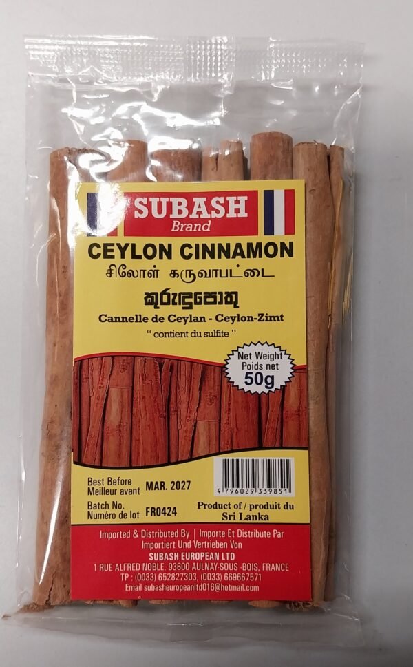 Subash Ceylon Cinnamon 50g